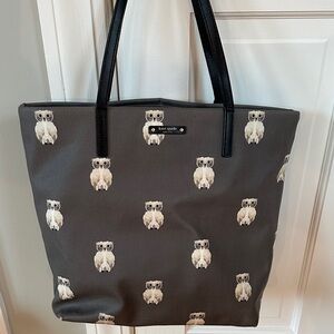 Kate Spade Gray Tote with Owl Design